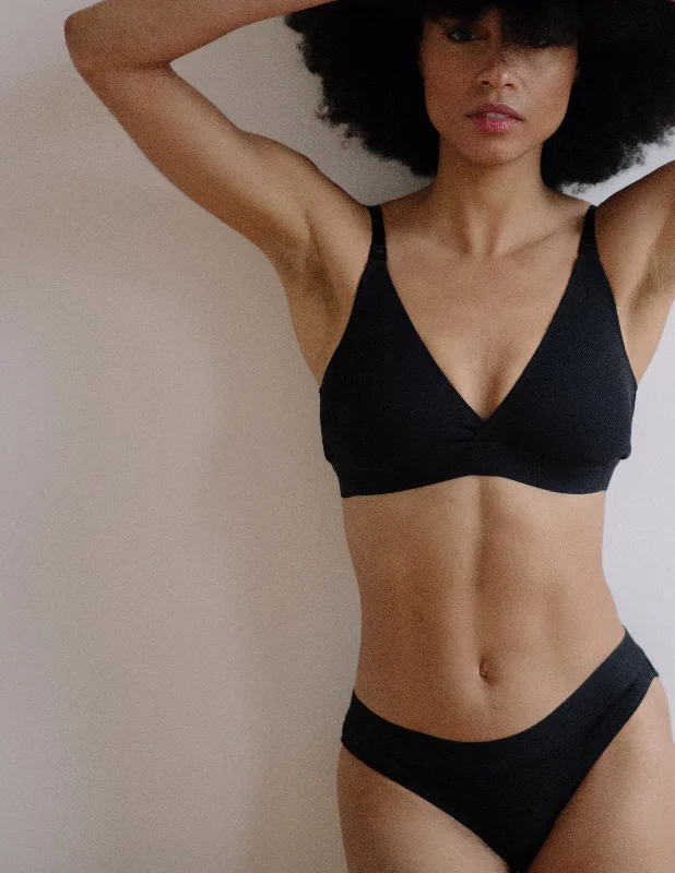 Maya Black + Green Nursing Bra set