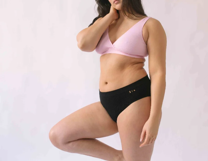 Maya Black + Pink Nursing Bra set