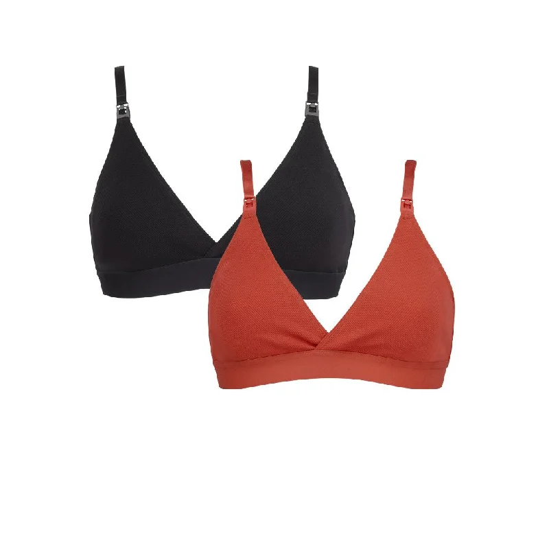 Maya Black + Terracotta Nursing Bra Bundle