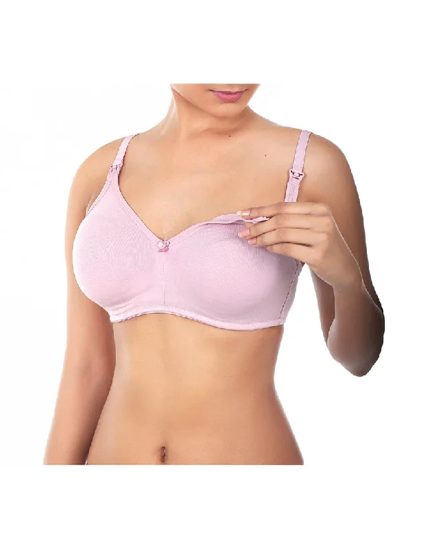 LOSHA DOUBLE LAYERED WIRE-FREE NURSING BRA-DAWN PINK