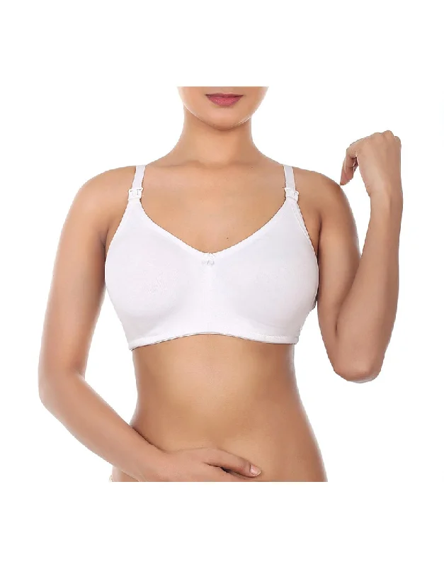 LOSHA DOUBLE LAYERED WIRE-FREE NURSING BRA-WHITE