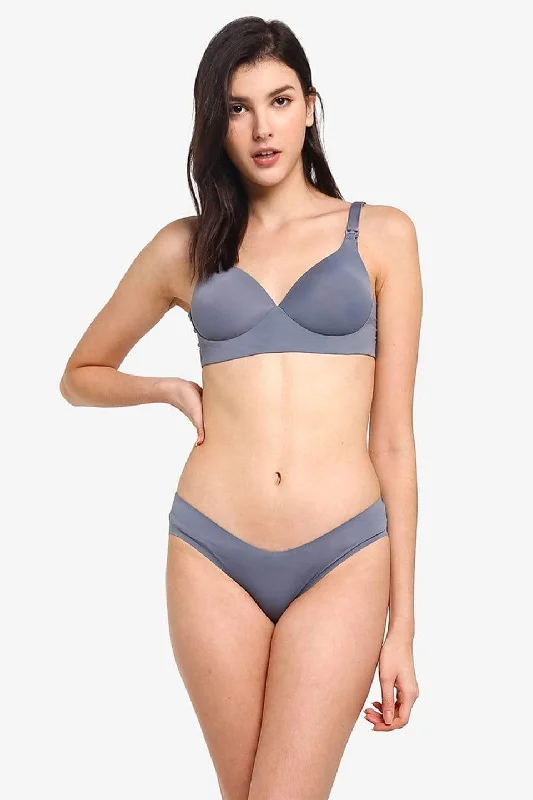 Melinda Microfibre Nursing Bra Grey