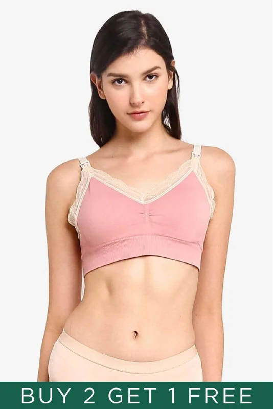 Miriam Seamless Maternity & Nursing Bra Pink