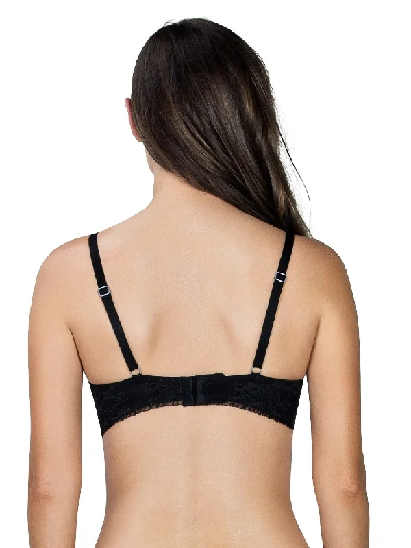 New York Unlined Longline Bra - Black - A1632