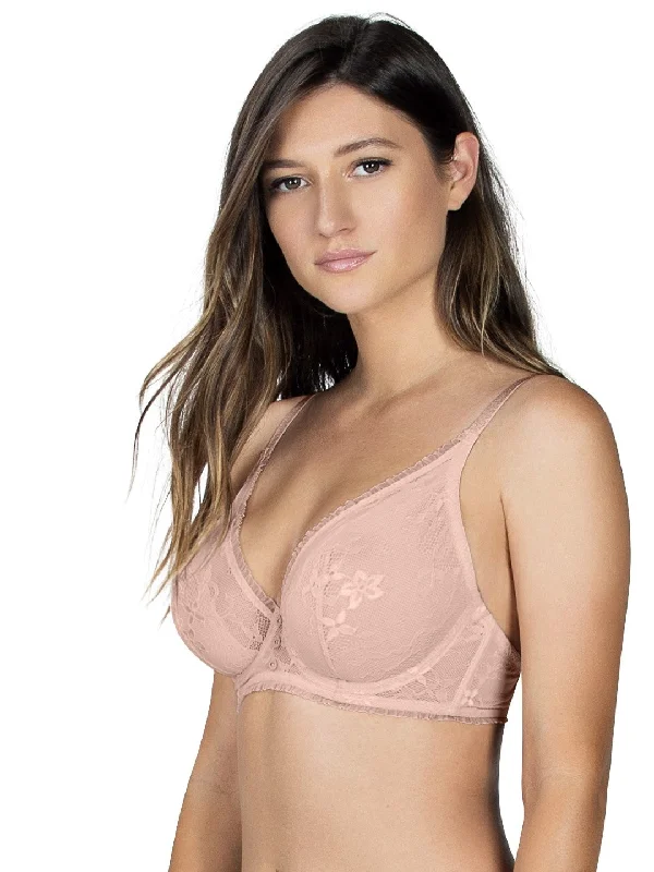 New York Unlined Longline Bra - Porcelain - A1632