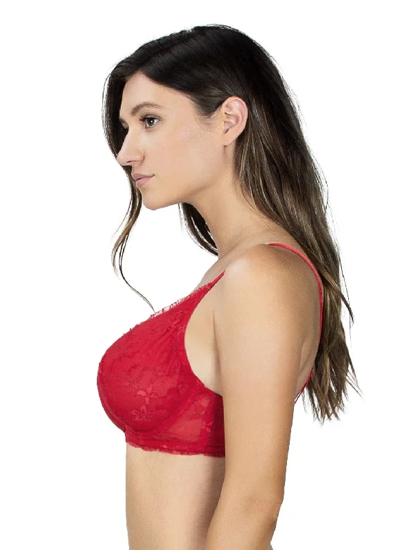 New York Unlined Longline Bra - Racing Red - A1632