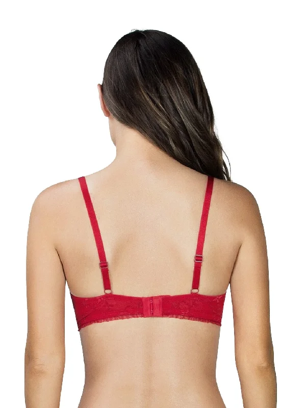 New York Unlined Longline Bra - Racing Red - A1632