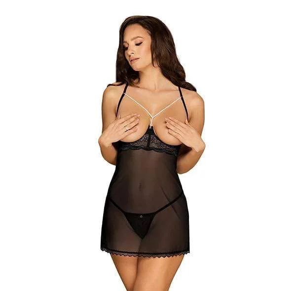 Obsessive - Pearlove Chemise and Thong Set