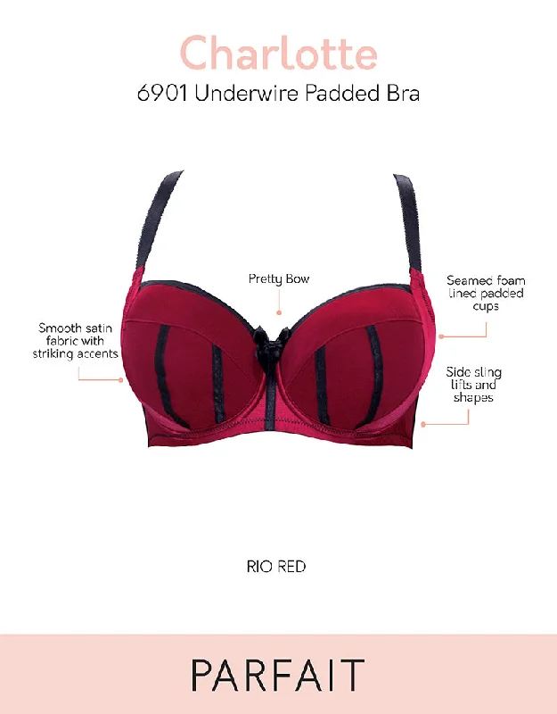 Parfait Charlotte Padded Balconette Bra Rio Red