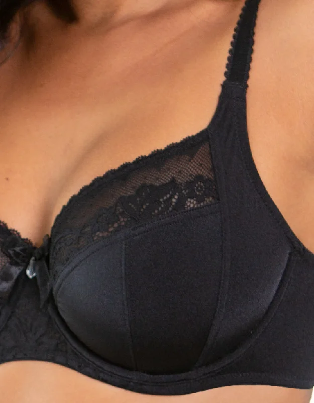 Pour Moi Aura Side Support Underwired Bra Black