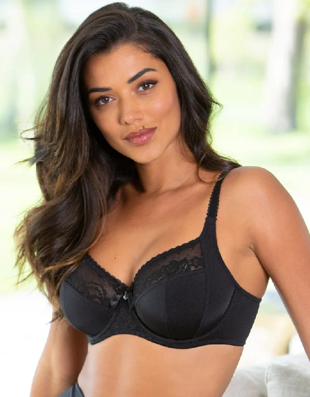 Pour Moi Aura Side Support Underwired Bra Black