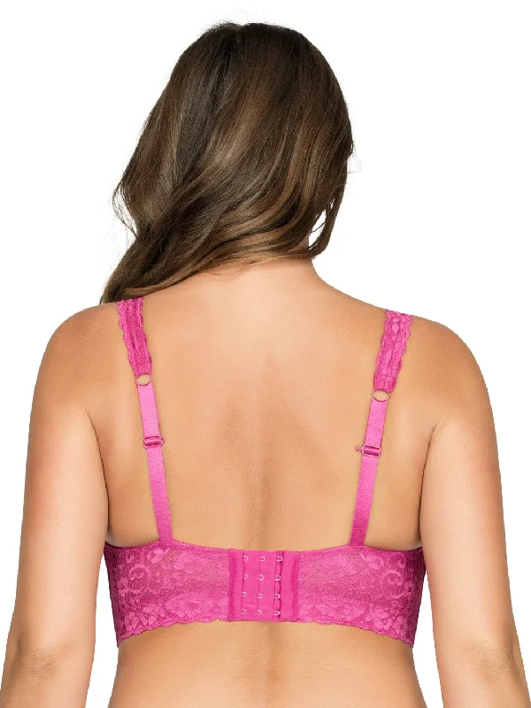 Sandrine Plunge Longline Bra - Wild pink - P5351