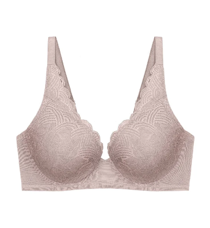 SIMPLY UPLIFT FOLIAGE WIRED PADDED DEEP V BRA