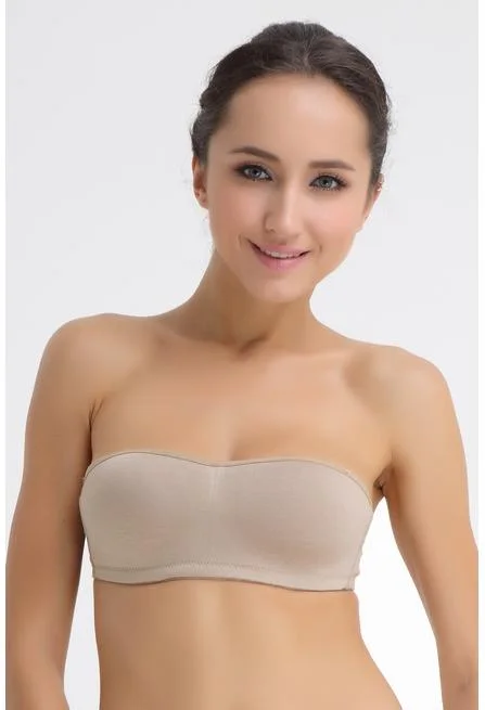 Mae Strapless Bamboo Nursing Bra Nude