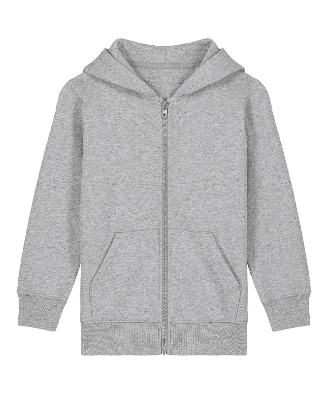 Heather Grey - Kids Mini Cultivator 2.0 iconic zip-thru hoodie sweatshirt (STSK182)