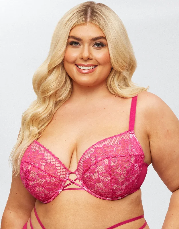 Ann Summers The Lasting Lover Padded Plunge Bra Pink