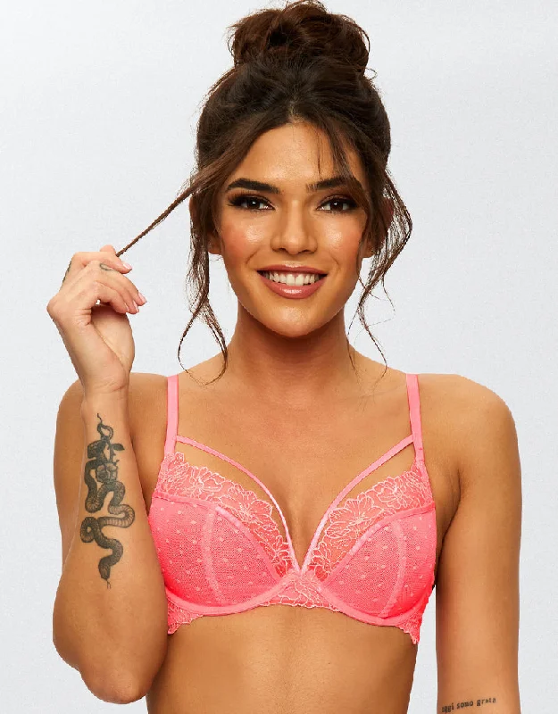 Ann Summers The Untroubled Plunge Bra Coral