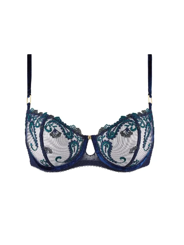 Velvet Memories Half Cup Bra - Twilight