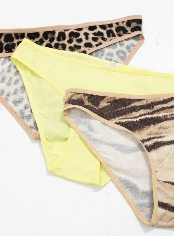 Bell Pants 3 Pack Leopard, Lime & Tiger