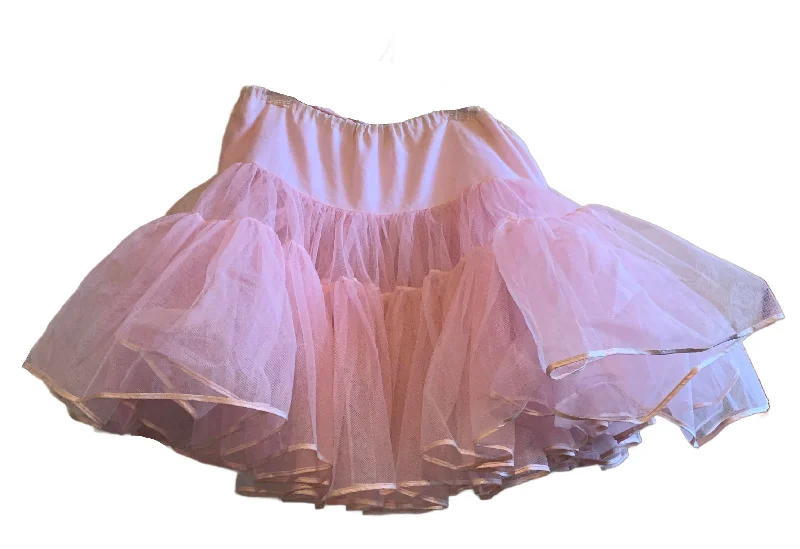 Candy Pink Tulle and Organza Nylon 3 Layer Crinoline circa 1960s