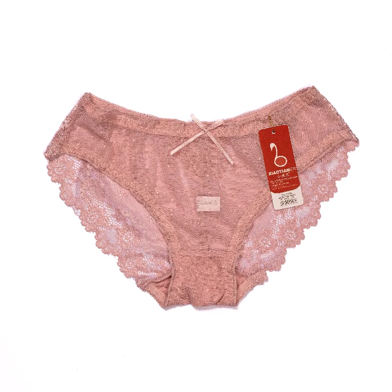 Sajiero Flowers Embroidery Net Panty