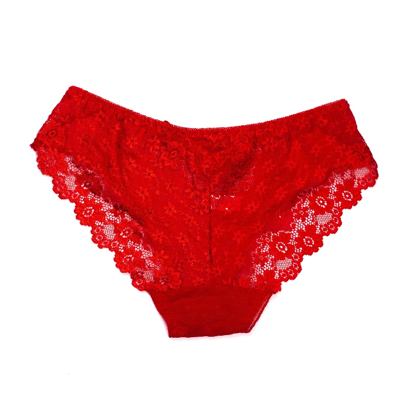 Sajiero Flowers Embroidery Net Panty