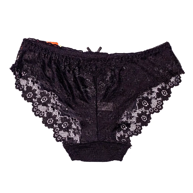 Sajiero Flowers Embroidery Net Panty