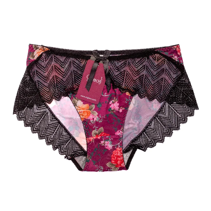 Sajiero Funky Printed Net Panty