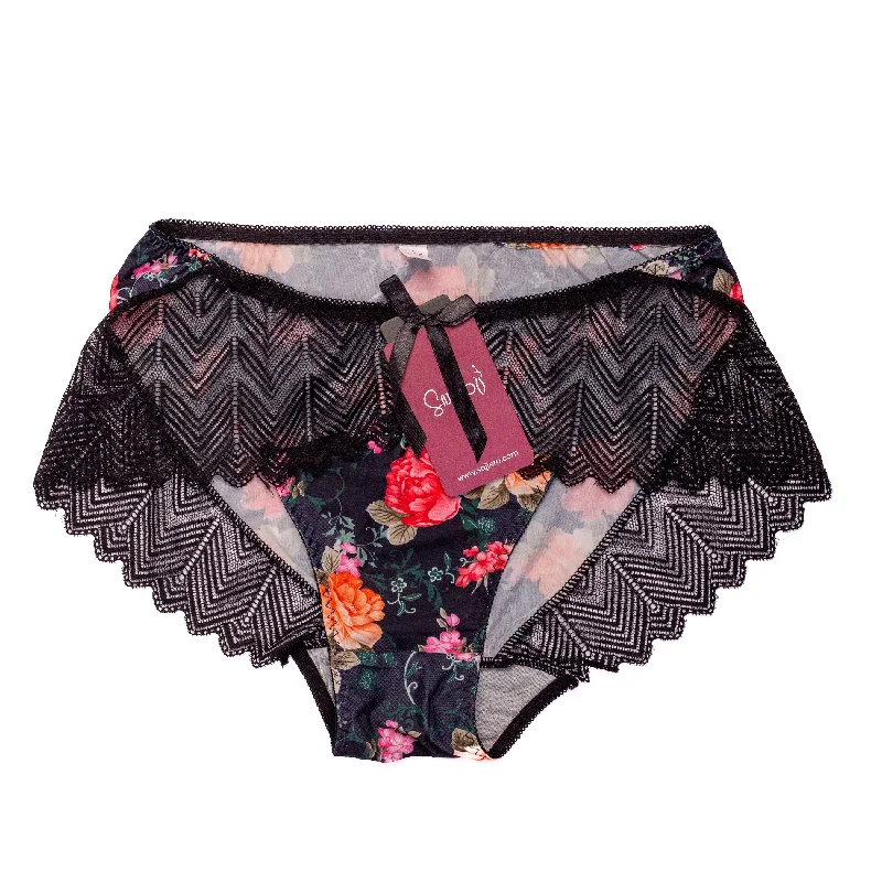 Sajiero Funky Printed Net Panty