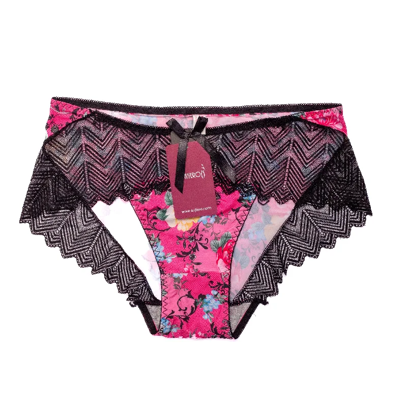 Sajiero Funky Printed Net Panty