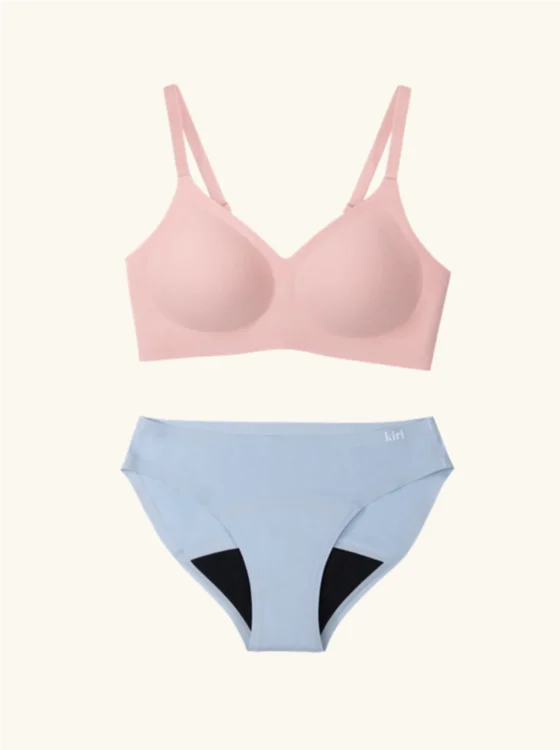 Kiri Heather Pink Bra & Panty Bundle Set