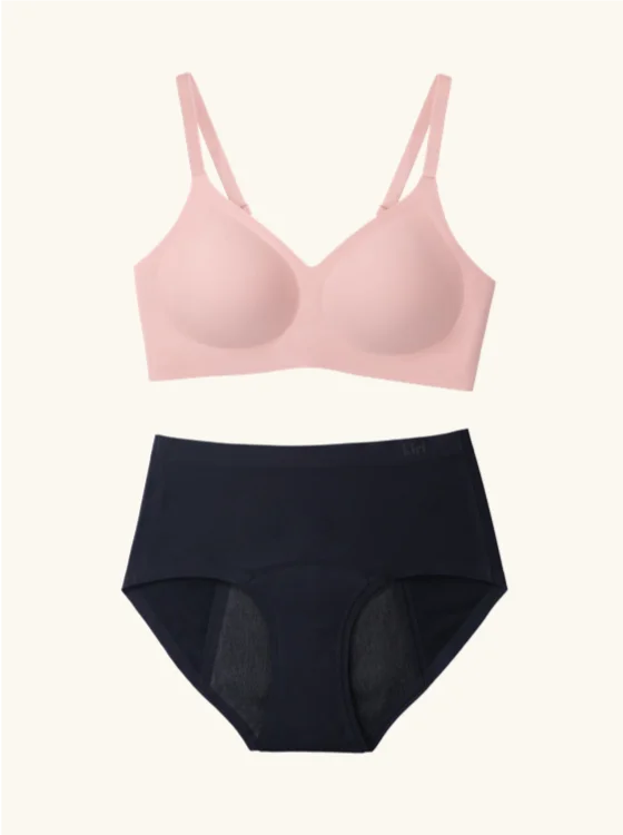 Kiri Heather Pink Bra & Panty Bundle Set