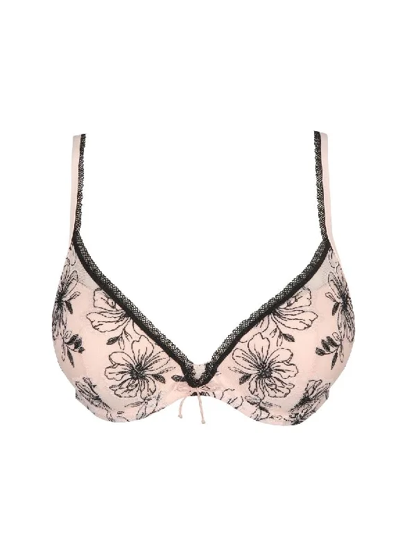 Noorah Push Up Bra - Black/Blush