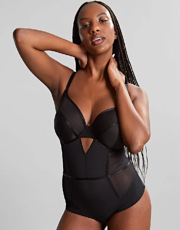 Panache Tango Essence Plunge Bodysuit Black