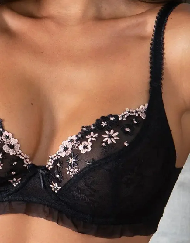 Pour Moi Gigi Plunge Bra Black/Rose Gold