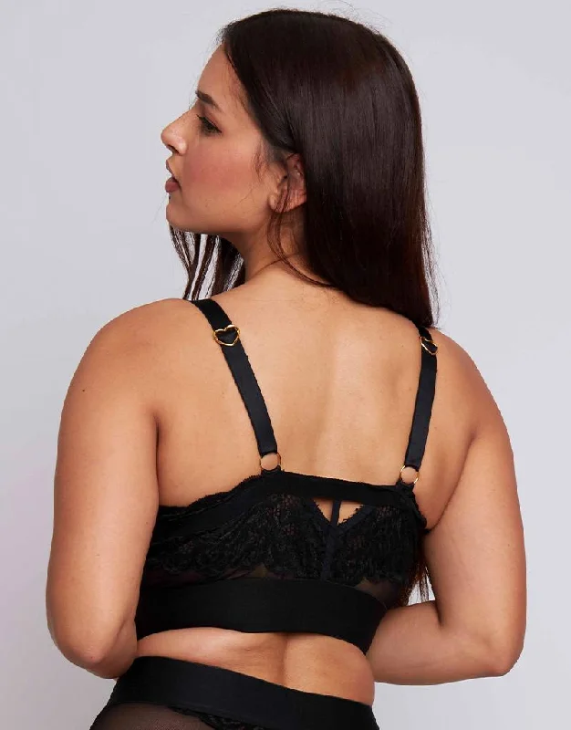 Rougette by Tutti Rouge Gia Longline Bralette Black