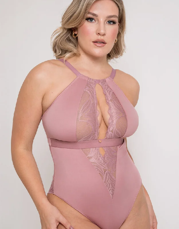 Scantilly Indulgence Multiway Stretch Lace Body Dusty Rose