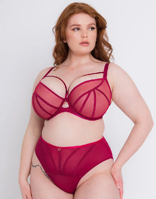 Scantilly Senses Plunge Bra Cherry