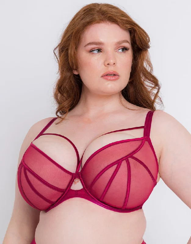 Scantilly Senses Plunge Bra Cherry