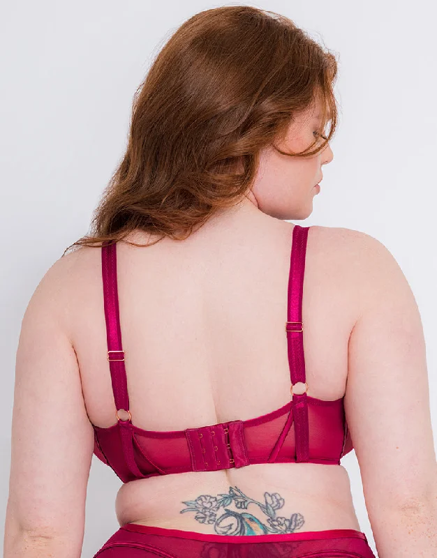 Scantilly Senses Plunge Bra Cherry