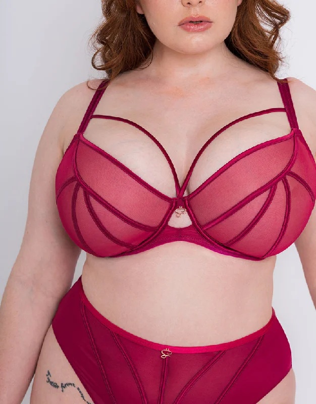 Scantilly Senses Plunge Bra Cherry