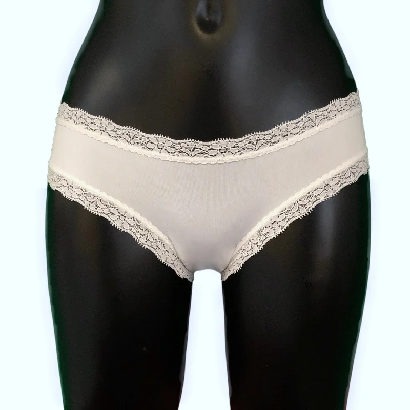 Soft Touch Cheeky Fit Brief - Ivory & Ivory