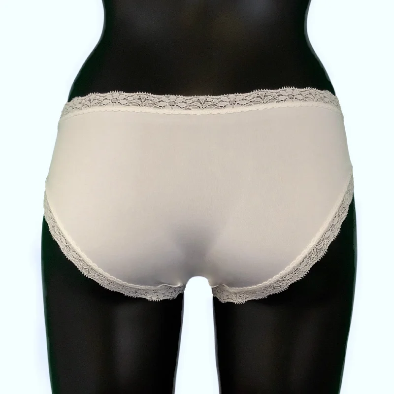 Soft Touch Cheeky Fit Brief - Ivory & Ivory