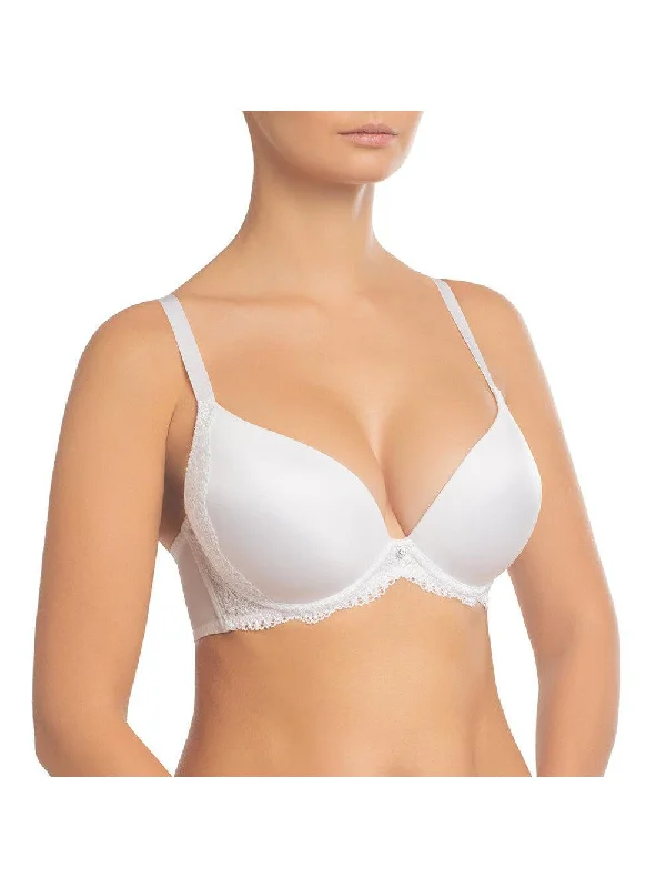 White Victoria Push Up Bra with Lace Sides