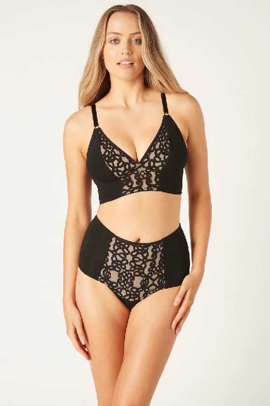 Stella long-line bralette with lace