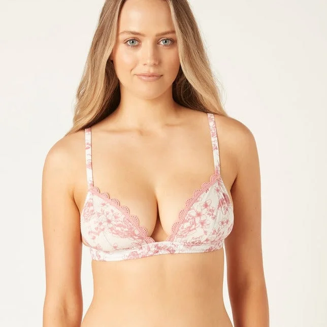 Bella organic cotton bralette in rose