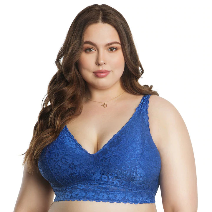 Parfait Adriana Bra Sized Lace Non-Underwire J-Hook Bralette (Sapphire)