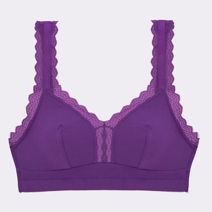 Parfait Dalis Bra Sized Non-Underwire Modal & Lace J-Hook Bralette (Amethyst)