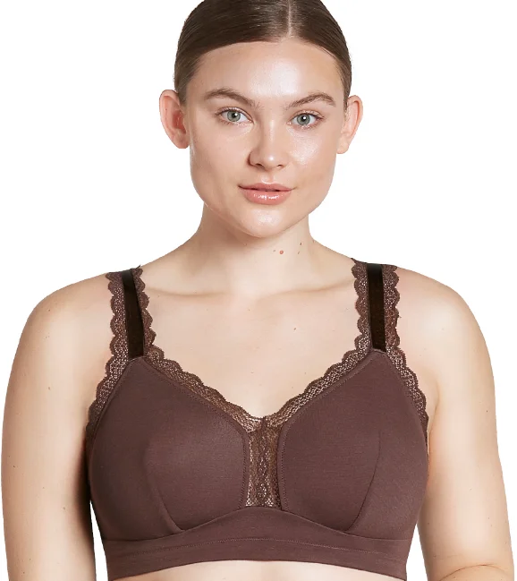 Parfait Dalis Bra Sized Non-Underwire Modal & Lace J-Hook Bralette (Deep Nude)