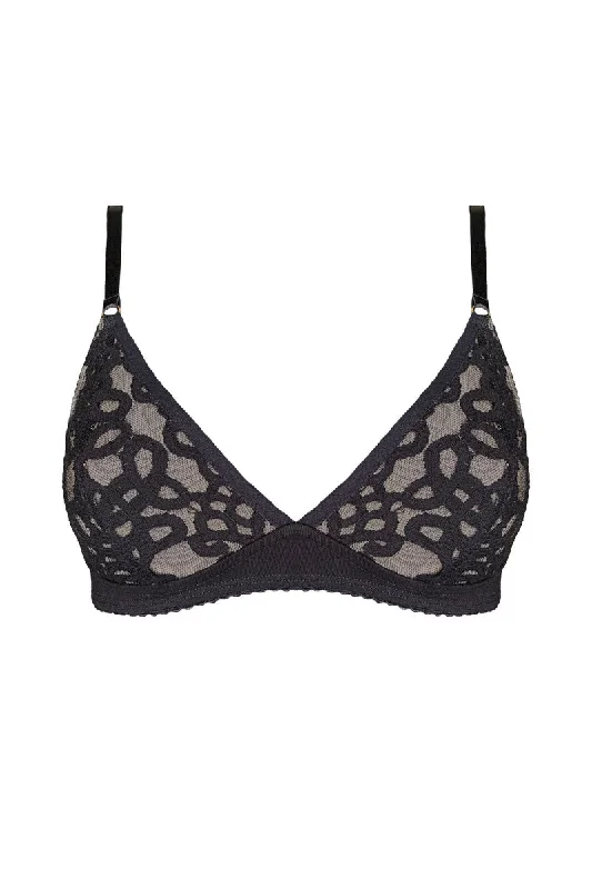 Stella bralette with lace in black